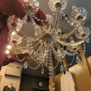 大塚家具 10灯シャンデリア クリスタル 2011年製 ARL-2930/10　【難あり】