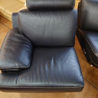 【店舗同時販売中】IDC大塚家具　L/Sシリーズ　総本革セパレートコーナーソファ3点セット【店頭ご来店購入限定】