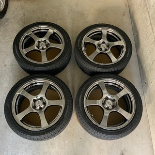 スタッドレ付き　アルミホイール　４本セット　215/45R17．...