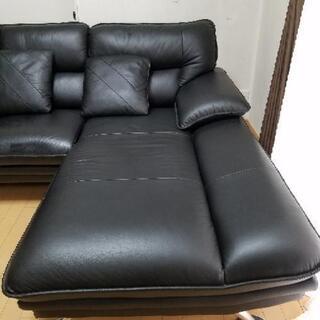 ソファ お取引中❗2019年購入 ニトリ NITORI 本革カウチソファ(ロゾ4/
