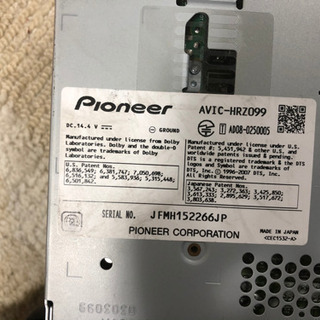 ナビ　Pioneer AVIC-HRZ099