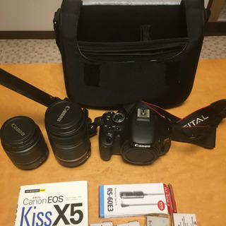 Canon EOS Kiss x5 ダブルレンズ EF-S 55...