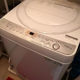 【美品】シャープ ES-GE7C-W 全自動洗濯機 (洗濯7kg...