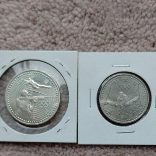 記念硬貨 長野冬季オリンピック 1989年 5000円銀貨 500円硬貨 各1枚