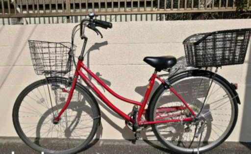 ママチャリ　自転車　27インチ　アサヒサイクル　トラッドライン　外装6段変速