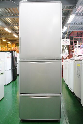 2019年製 シャープ ３ドア両開き冷蔵庫  SJ-W351E-S。当店の不具合時返金保証６ヵ月付き。