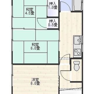 【敷金礼金仲介手数料０円】★平屋戸建て３K　★ウッドデッキ　★駐...