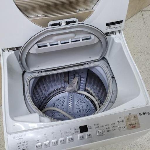 □配送可□2018年製 SHARP シャープ 洗濯5.5kg 乾燥3.5kg 全自動洗濯機