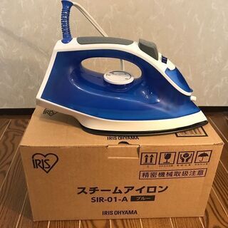 アイリスオーヤマ スチームアイロン コード付 ブルー SIR-0...