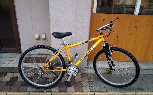 MÉRIDA SPANOVA(K) 26吋 Fサス付きMTBバイク クロモリ/21speed/オレンジ