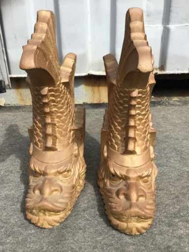 置物 シャチホコ ゴールド色