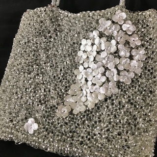 ANTEPRIMA アンテプリマ　袋付き　シルバー　ワイヤーバッグ　お花モチーフ ANTEPRIMA アンテプリマ ワイヤーバック 花モチーフ シルバー