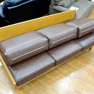unico ALBERO カバーリングソファ 3シーター レザー調