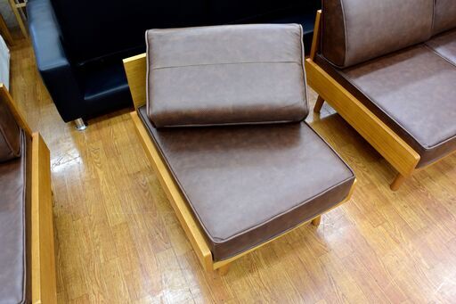 unico ALBERO カバーリングソファ 1シーター レザー調