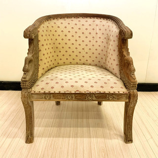インドネシア　アンティーク　オーク材　ヴィンテージチェア　椅子