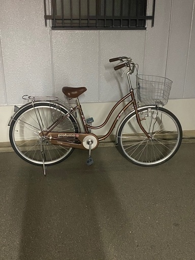 26インチママチャリブラウン/シルバー美品 (ベルソー) 高槻の自転車の