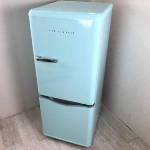 中古 ダイウ 150L 2ドア冷蔵庫 DR-C15AM 2018年製 レトロスタイル 単身用 一人暮らし アクアミント 6ヶ月保証付き