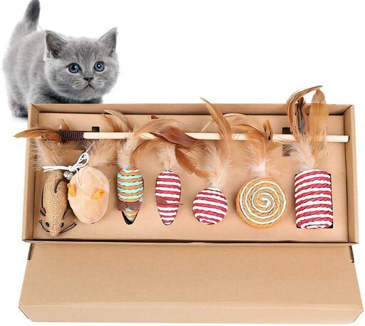猫 おもちゃ 猫じゃらし 羽のおもちゃ 7個入 ボックス セット 天然鳥の羽棒鈴付き 交換可能 プレゼント ギフト 猫のおもちゃ Lxl 新宿のその他の中古あげます 譲ります ジモティーで不用品の処分
