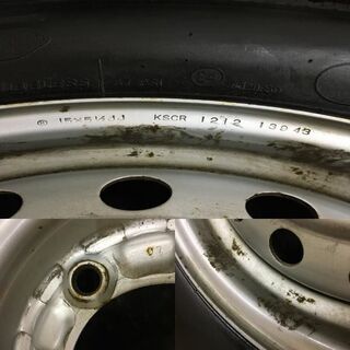 【BS DURAVIS R205 195/75R15 109/107L LT】夏タイヤ【スチールホイール 15インチ 5.5J6HPCD139.7】2016年製 バリ溝　(TF370) クレジットカード QR決済可能