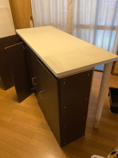 決まりました 収納付きカウンターテーブル中古半自作組み合わせ みやび 南町田グランベリーパークのテーブル の中古あげます 譲ります ジモティーで不用品の処分