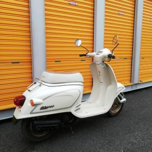 133.お洒落レトロ ジョルノ 希少なホワイト バッテリー新品 千葉県柏市