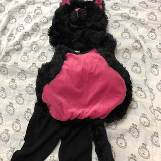 【中古】ハロウィン 黒猫コスチューム 80サイズ