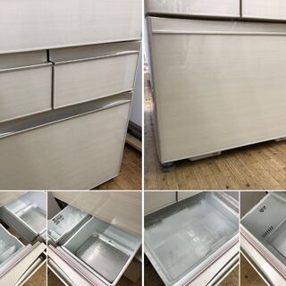 美品【 TOSHIBA 】東芝 426L 5ドア 冷凍冷蔵庫 優美なクリアガラスドア