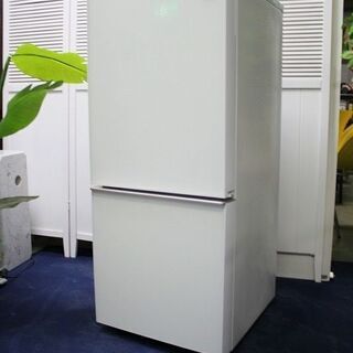 R2124) SHARP シャープ 2ドア冷蔵庫 ガラストップ SJ-GD14E-W プラズマ 