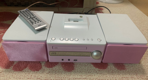 JVC CDプレーヤー　ピンク