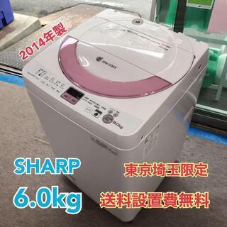 S134 SHARP 6.0kg洗濯機 ES-GE60N-P 2014