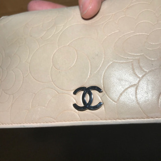 シャネル CHANEL カメリア 長財布 二つ折り ピンクベージュ
