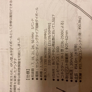 無線機アンテナ　コメット　CHV-5