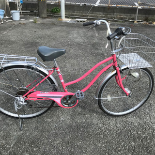 婦人用　自転車　オートライト付き