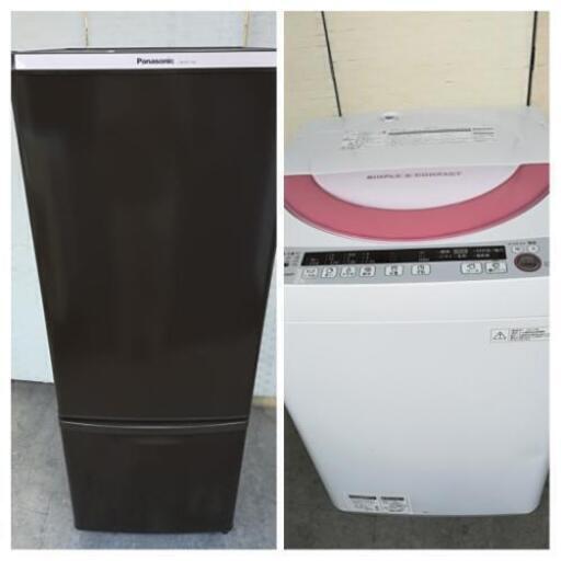 【送料・設置無料】国産おすすめセットPanasonic冷蔵庫168L＋シャープ洗濯機６kg