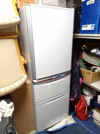 三菱　３ドア　製氷機付き　冷凍冷蔵庫