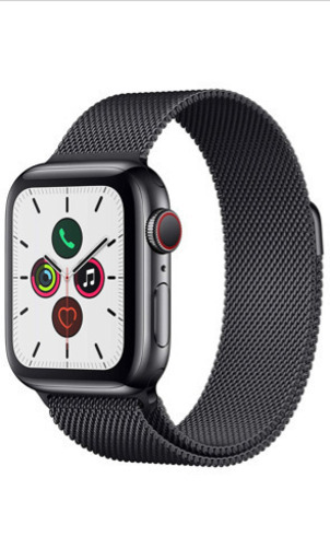 【新品未開封】Apple Watch Series 5(GPS + Cellularモデル)- 44mmスペースブラックステンレススチールケースとスペースブラックミラネーゼループ