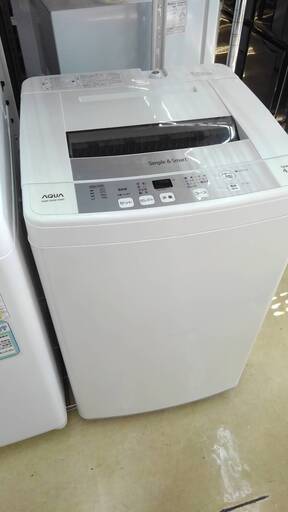 AQUA 4.5㎏洗濯機 2013年 AQW-S45E1 幅56cm 奥行54cm 高さ89cm