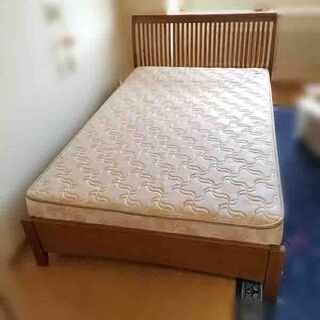 【￥5,500-】セミダブル ベッドセット　木製ベッドフレーム ...