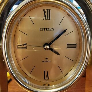 古い　CITIZEN　Quartz　置き時計