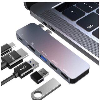 新品★ USB Type C ハブ 5in1 変換　急速充電 高...
