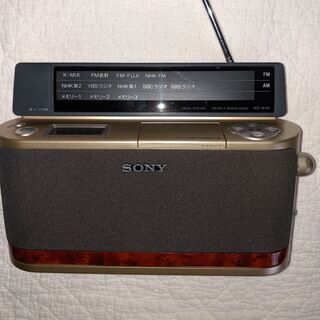 極美品！SONYソニー★ホームラジオ★ICF-A101/N★A101★災害用★防災★カード14枚電源ケーブルイヤホン感度良好！ゴールド