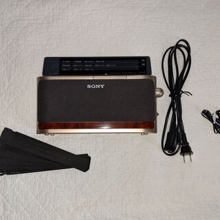 極美品！SONYソニー★ホームラジオ★ICF-A101/N★A101★災害用★防災★カード14枚電源ケーブルイヤホン感度良好！ゴールド