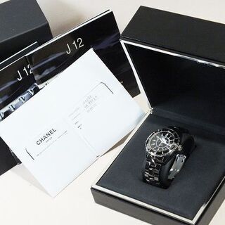 【苫小牧バナナ】極美品 CHANEL/シャネル J12 38mm H0685 AUTOMATIC セラミック ブラック 自動巻き/デイト/ギャラ付属 初期ブレス 苫小牧バナナ】極美品 CHANEL/シャネル J12 38mm H0685 AUTOMATIC