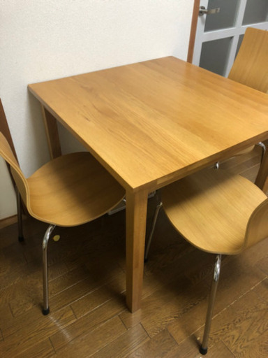 (取引先決まりました)無印良品　ダイニングテーブルセット