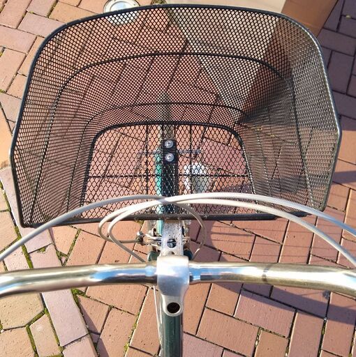 26インチ自転車 6段変速 オートライト カゴ付き 荷台付き 両立スタンド 