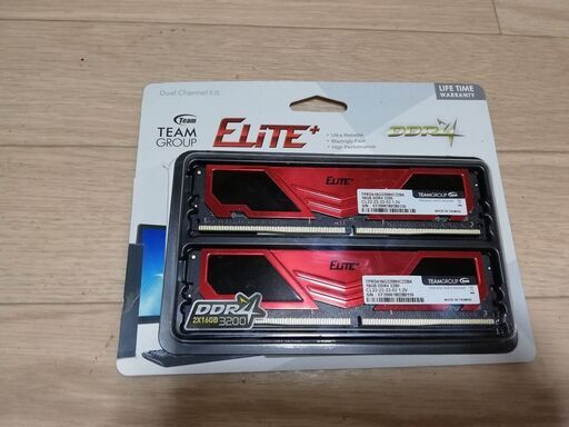 デスクトップ用メモリ　16GB×2（計32GB)　ELiTE+DDR4