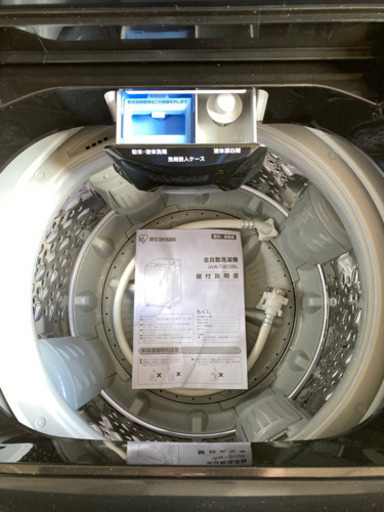 1015-3 美品 2020年製 8kg 洗濯機 アイリスオーヤマ 黒 IAW-T803BL ...