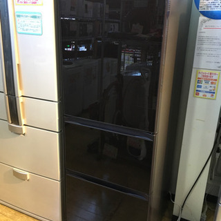 美品 2017年製 TOSHIBA 363L冷蔵庫 クリスタルドア ガラス扉 GR-H38SXV ZT 東芝