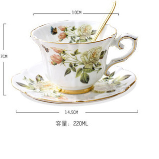 カップ&ソーサー ローズ×4客セット／超美品 桜の形のスーブン付き カップ&ソーサー ローズ×4客セット／超美品 桜の形のスーブン付き