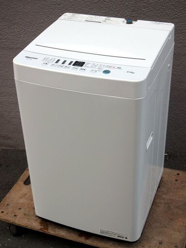 ㉓【6ヶ月保証付】極美品 ハイセンス 4.5kg 全自動洗濯機 HW-T45D【PayPay使えます】